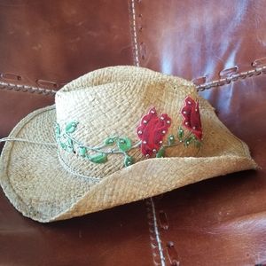 Scala Western embroideried cowgirl hat